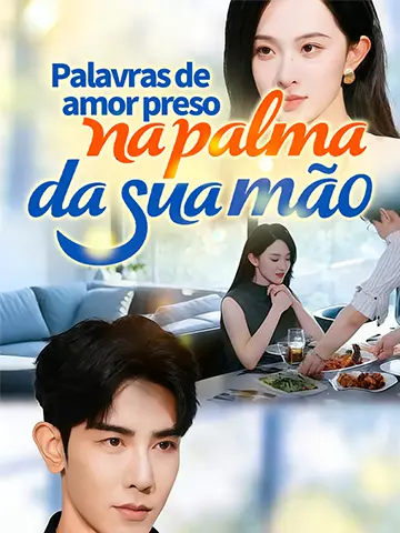 Palavras de amor preso na palma da sua mão